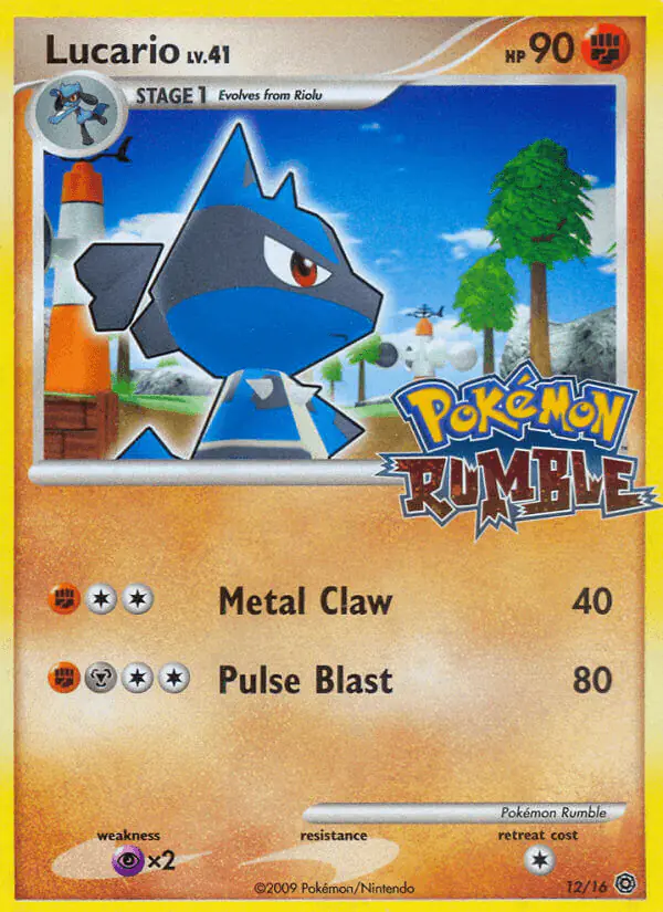 Carta Lucario 12/16 de Pokémon Rumble