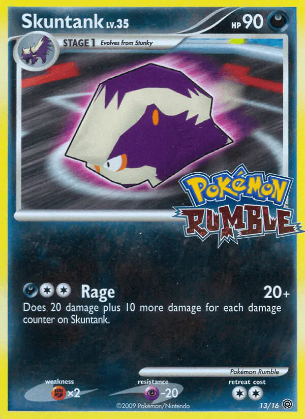 Carta Skuntank 13/16 de Pokémon Rumble