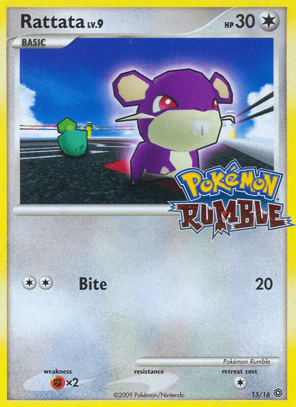 Carta Rattata 15/16 de Pokémon Rumble