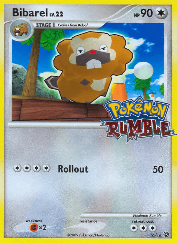 Carta Bibarel 16/16 de Pokémon Rumble