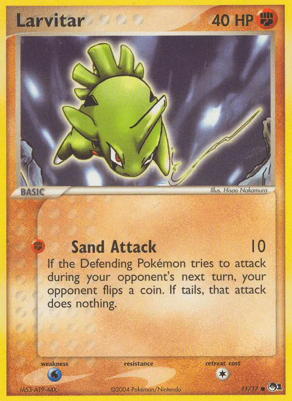 Carta Larvitar 11/17 de POP Series 1
