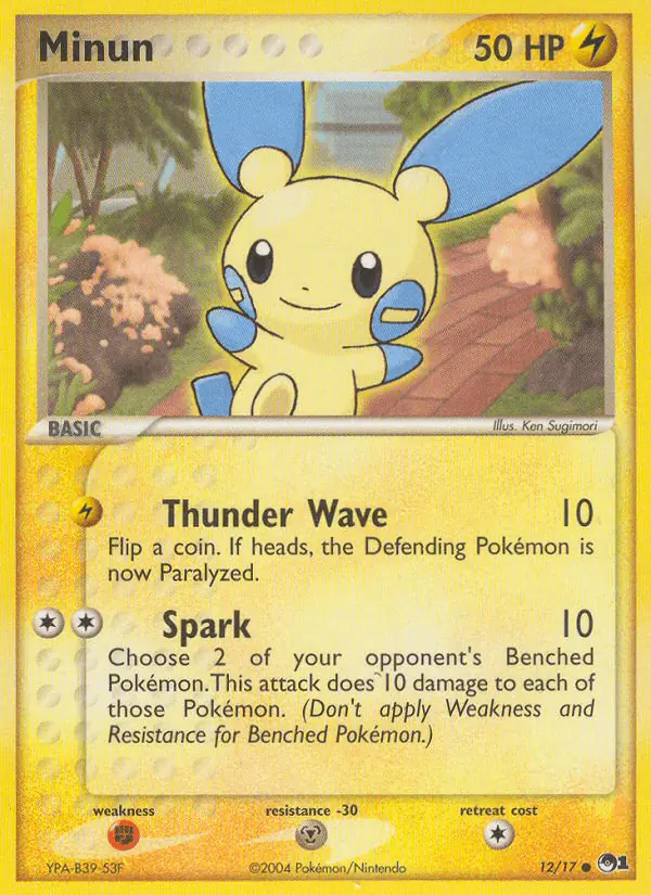 Carta Minun 12/17 de POP Series 1
