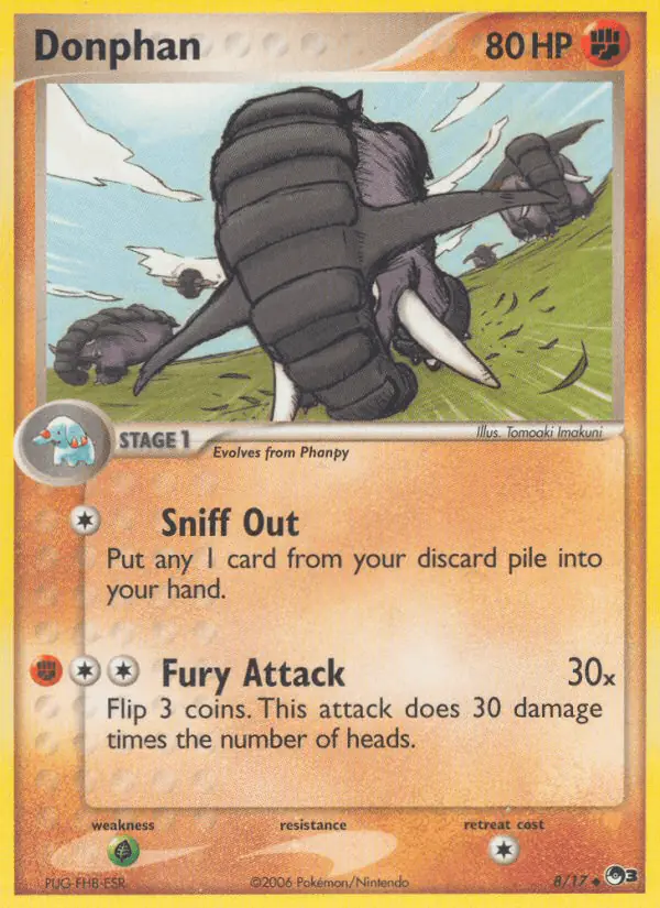 Carta Donphan 8/17 de POP Series 3