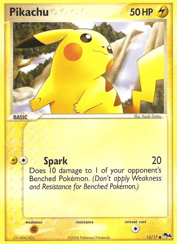 Carta Pikachu 13/17 de POP Series 4