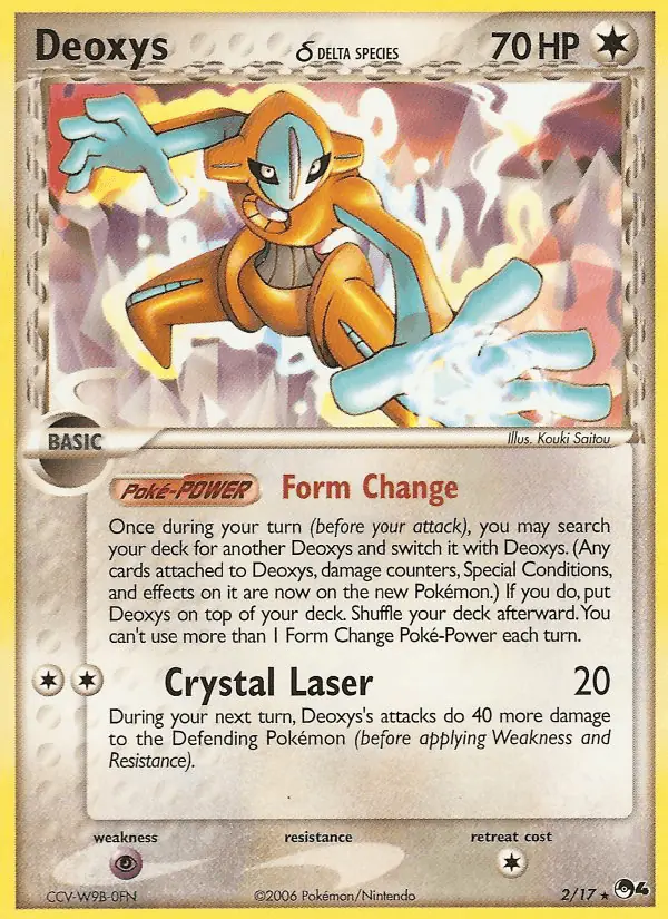 Carta Deoxys δ 2/17 de POP Series 4