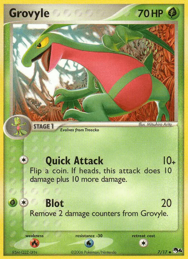 Carta Grovyle 7/17 de POP Series 4
