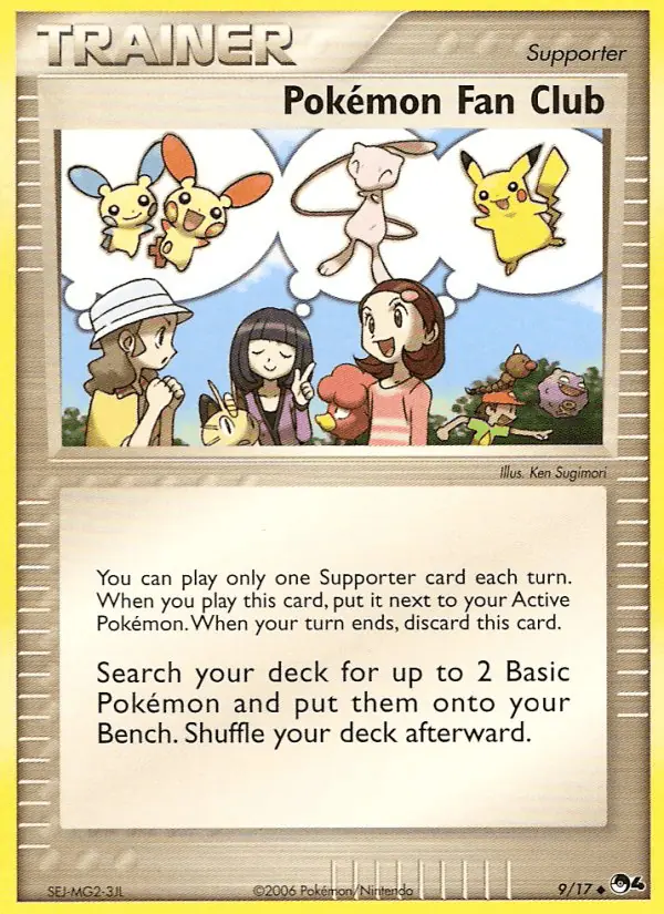 Carta Pokémon Fan Club 9/17 de POP Series 4