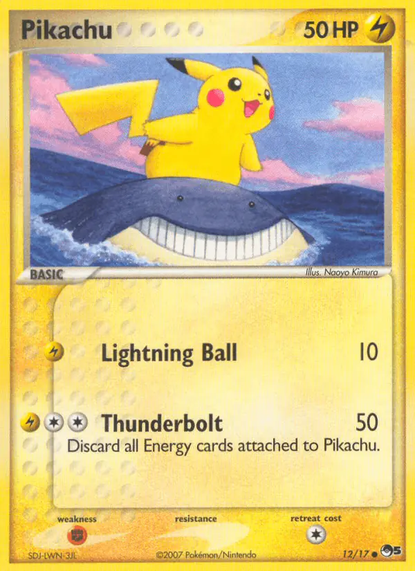 Carta Pikachu 12/17 de POP Series 5
