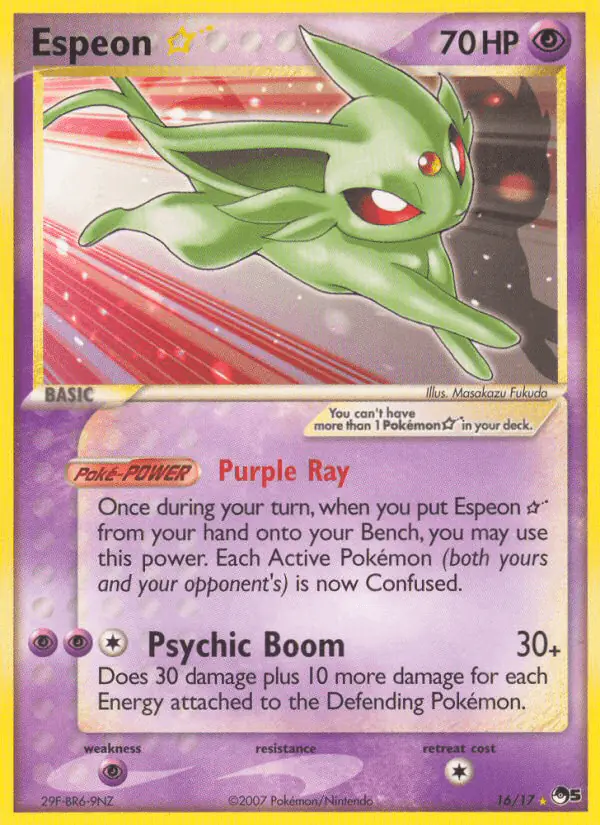 Carta Espeon ★ 16/17 de POP Series 5