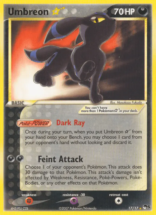 Carta Umbreon ★ 17/17 de POP Series 5