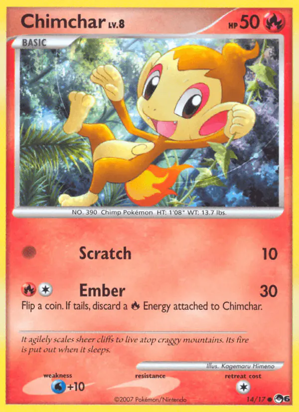 Carta Chimchar 14/17 de POP Series 6