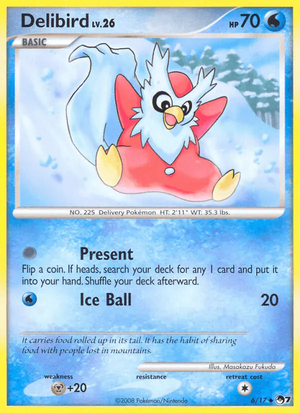 Carta Delibird 6/17 de POP Series 7