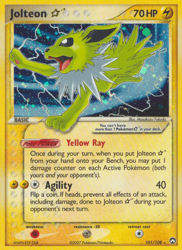 Carta Jolteon ☆ 101/108 de Power Keepers