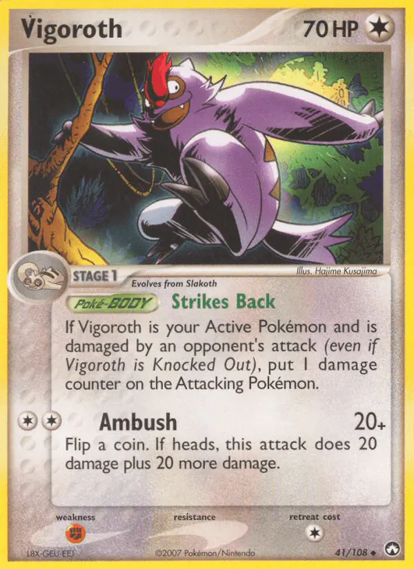 Carta Vigoroth 41/108 de Power Keepers