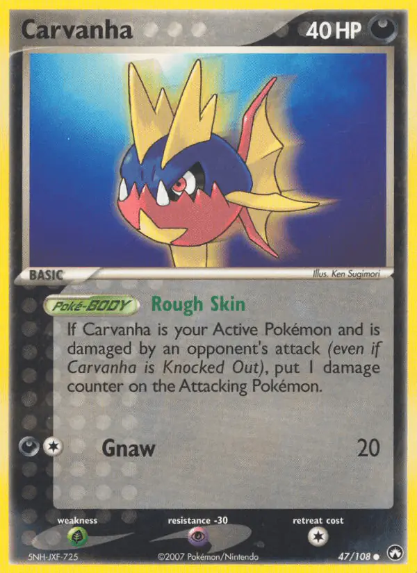 Carta Carvanha 47/108 de Power Keepers