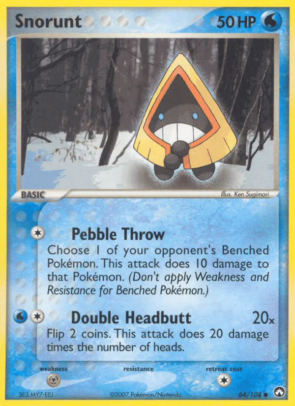 Carta Snorunt 64/108 de Power Keepers