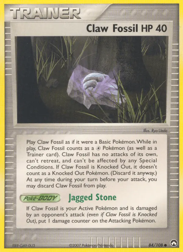 Carta Claw Fossil 84/108 de Power Keepers
