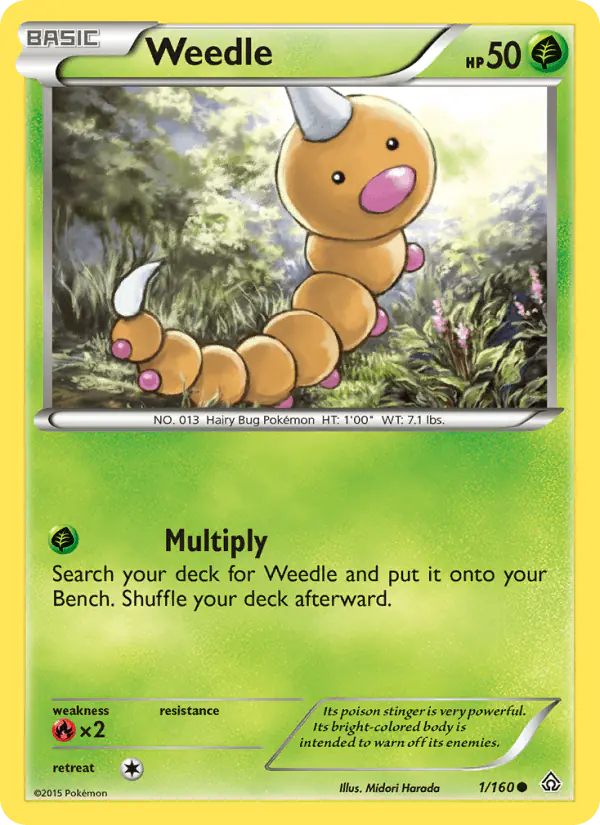 Carta Weedle 1/160 de Primal Clash
