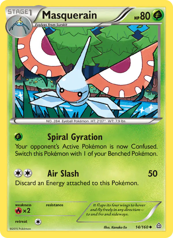 Carta Masquerain 14/160 de Primal Clash