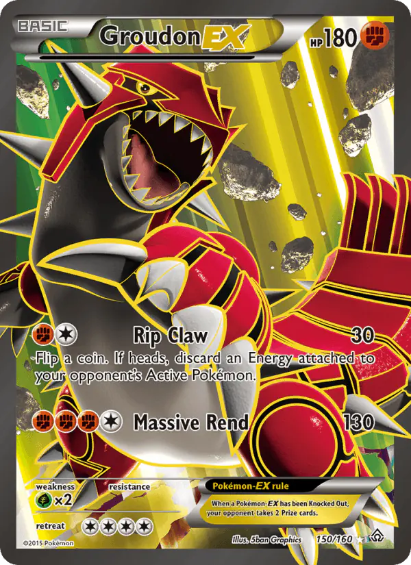Carta Groudon EX 150/160 de Primal Clash