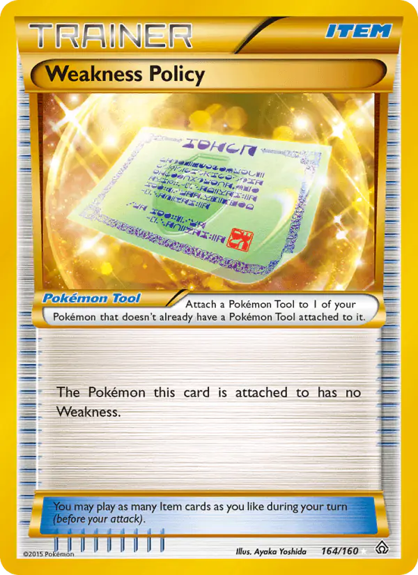 Carta Weakness Policy 164/160 de Primal Clash