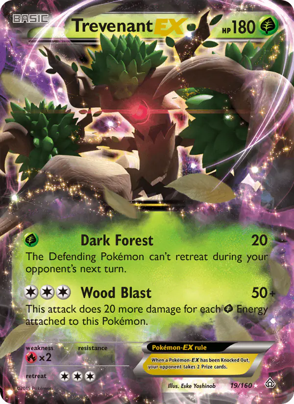 Carta Trevenant EX 19/160 de Primal Clash
