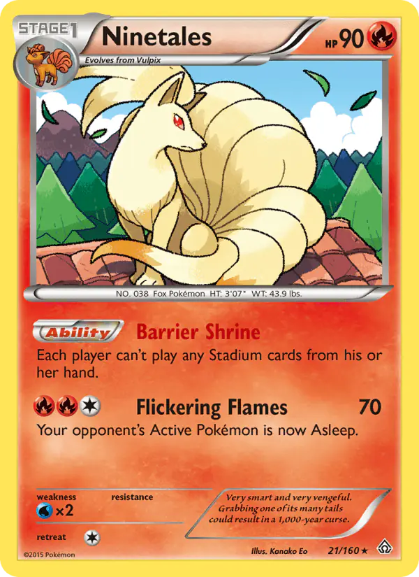 Carta Ninetales 21/160 de Primal Clash