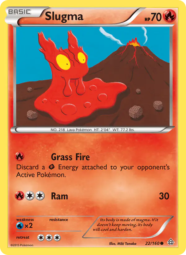 Carta Slugma 22/160 de Primal Clash