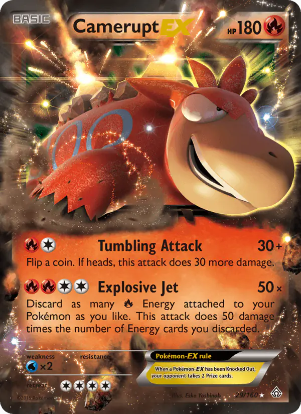 Carta Camerupt EX 29/160 de Primal Clash
