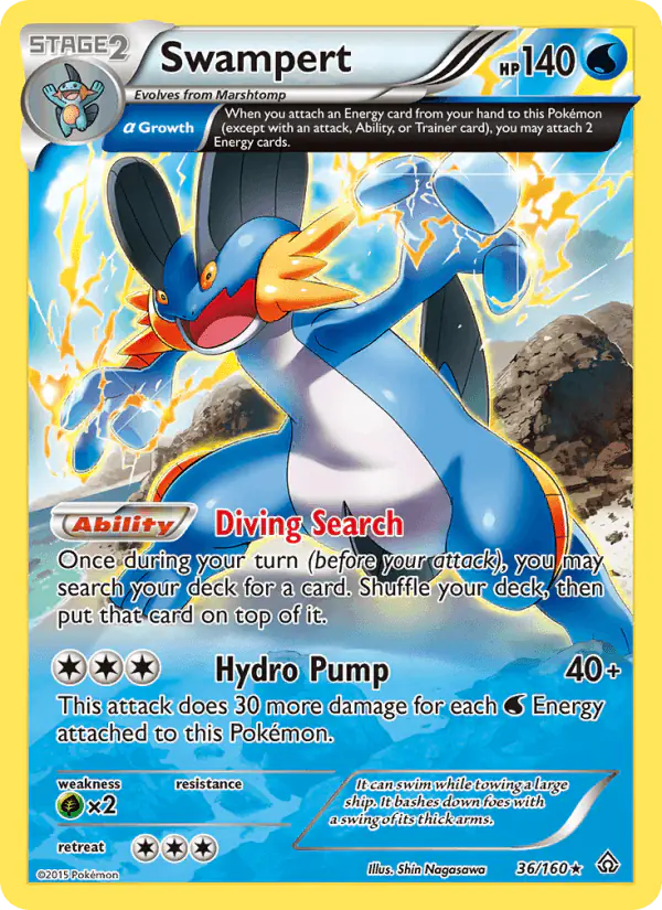 Carta Swampert 36/160 de Primal Clash