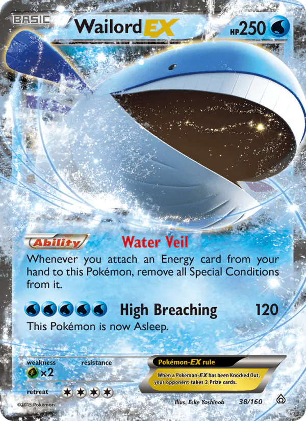Carta Wailord EX 38/160 de Primal Clash