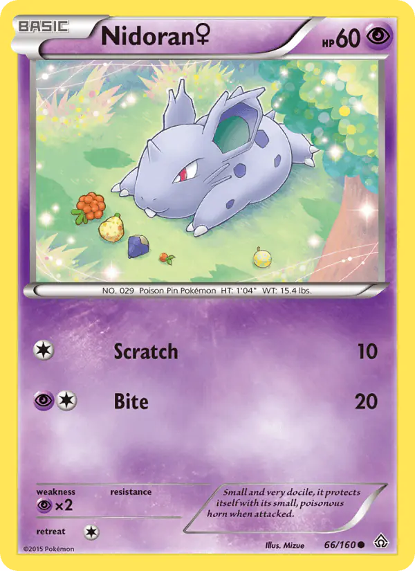 Carta Nidoran♀ 66/160 de Primal Clash