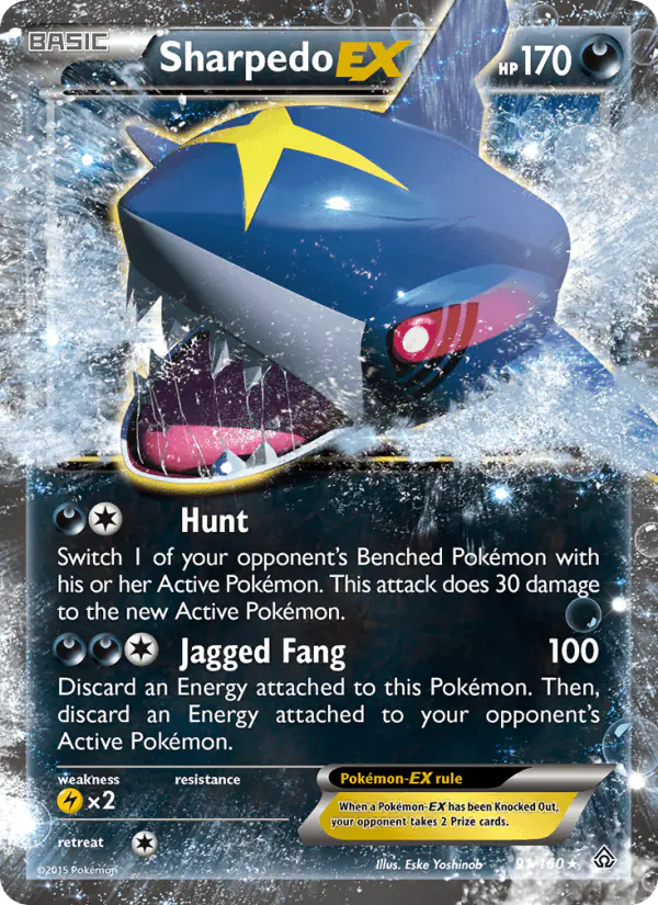Carta Sharpedo EX 91/160 de Primal Clash
