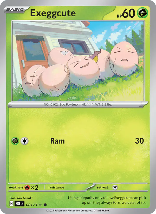 Carta Exeggcute 001/131 de Prismatic Evolutions