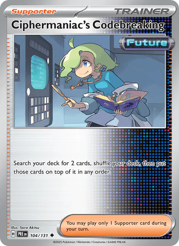 Carta Ciphermaniac's Codebreaking 104/131 de Prismatic Evolutions