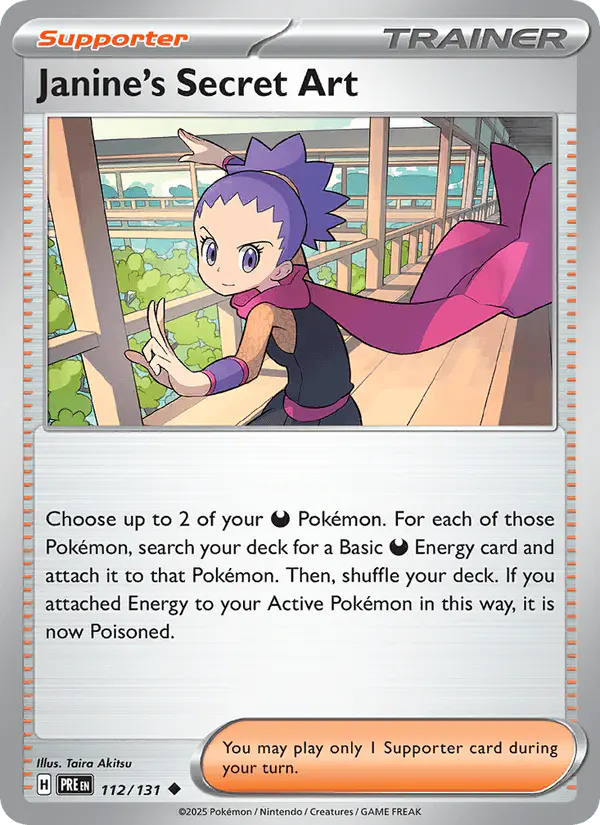 Carta Janine's Secret Art 112/131 de Prismatic Evolutions