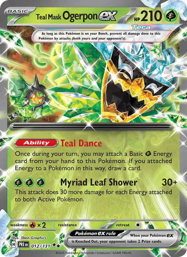 Carta Teal Mask Ogerpon ex 012/131 de Prismatic Evolutions
