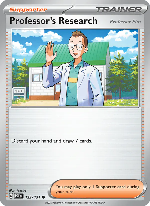 Carta Professor's Research 123/131 de Prismatic Evolutions