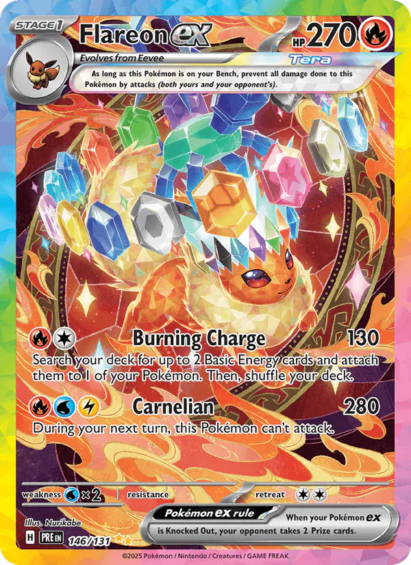 Carta Flareon ex 146/131 de Prismatic Evolutions