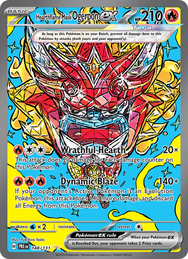 Carta Hearthflame Mask Ogerpon ex 148/131 de Prismatic Evolutions