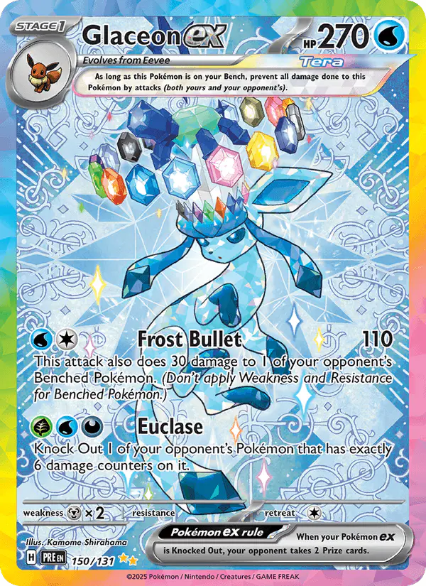 Carta Glaceon ex 150/131 de Prismatic Evolutions