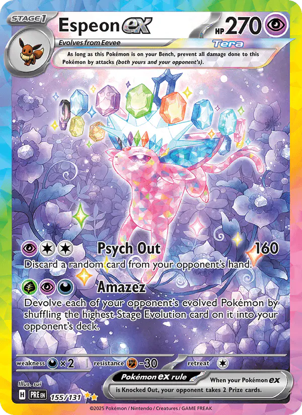 Carta Espeon ex 155/131 de Prismatic Evolutions