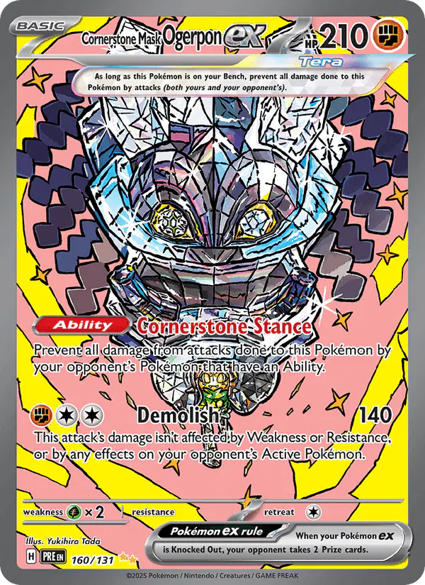 Carta Cornerstone Mask Ogerpon ex 160/131 de Prismatic Evolutions