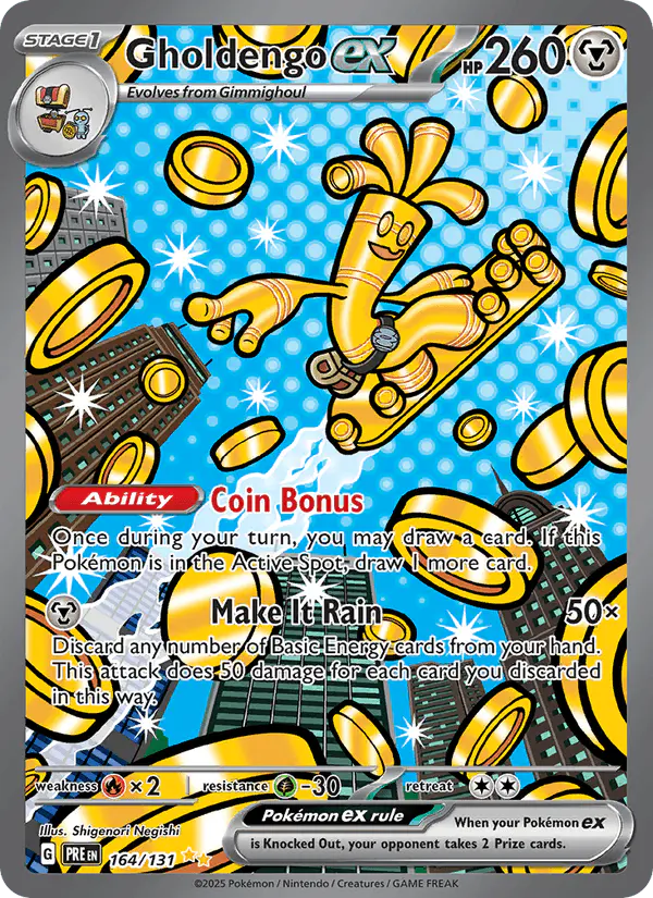 Carta Gholdengo ex 164/131 de Prismatic Evolutions