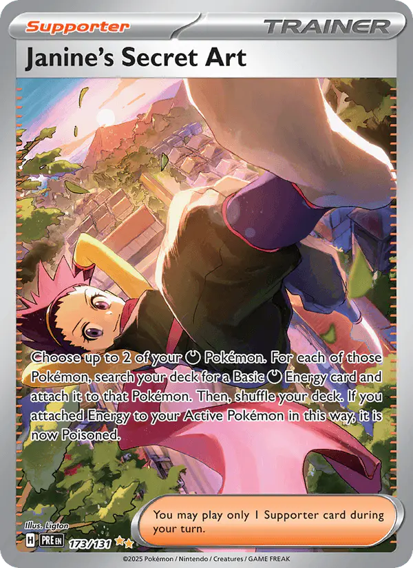 Carta Janine's Secret Art 173/131 de Prismatic Evolutions