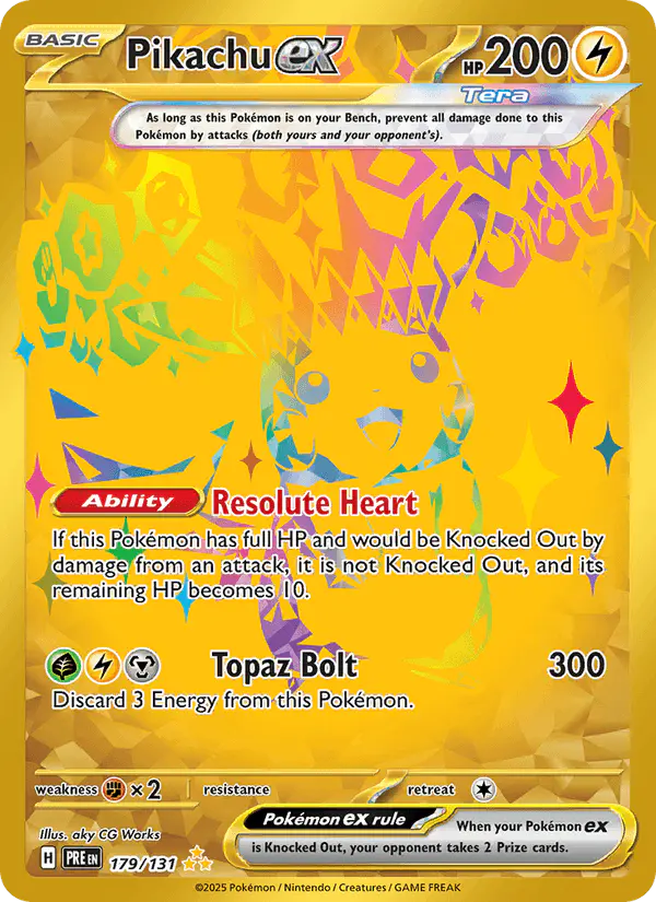 Carta Pikachu ex 179/131 de Prismatic Evolutions