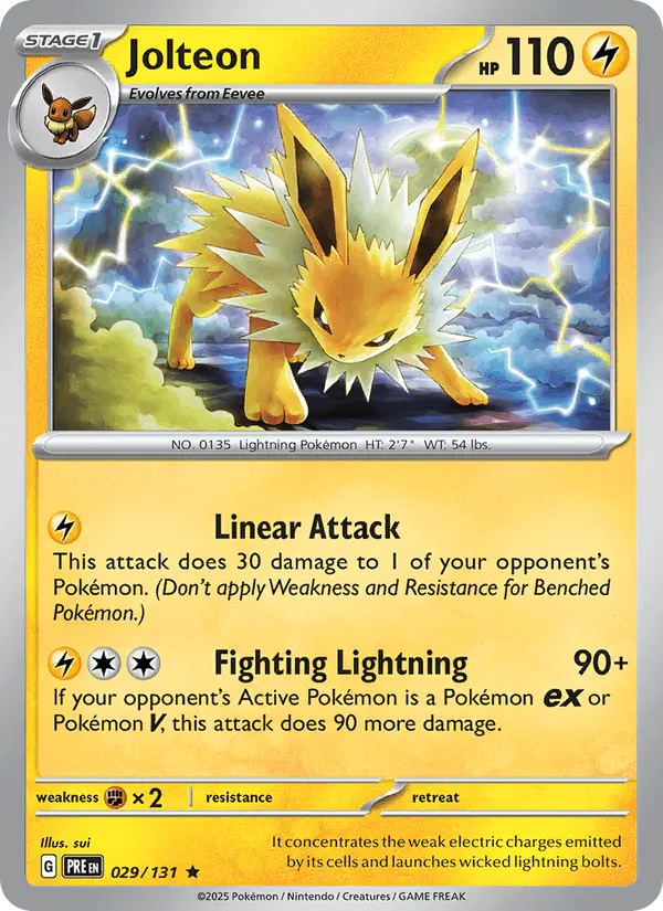 Carta Jolteon 029/131 de Prismatic Evolutions