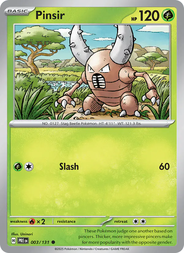 Carta Pinsir 003/131 de Prismatic Evolutions