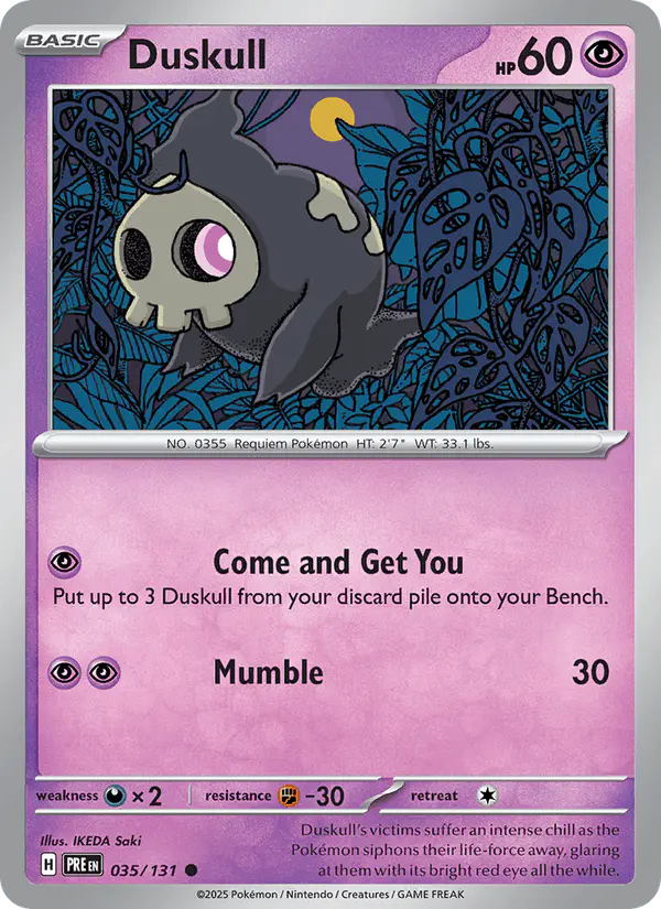 Carta Duskull 035/131 de Prismatic Evolutions