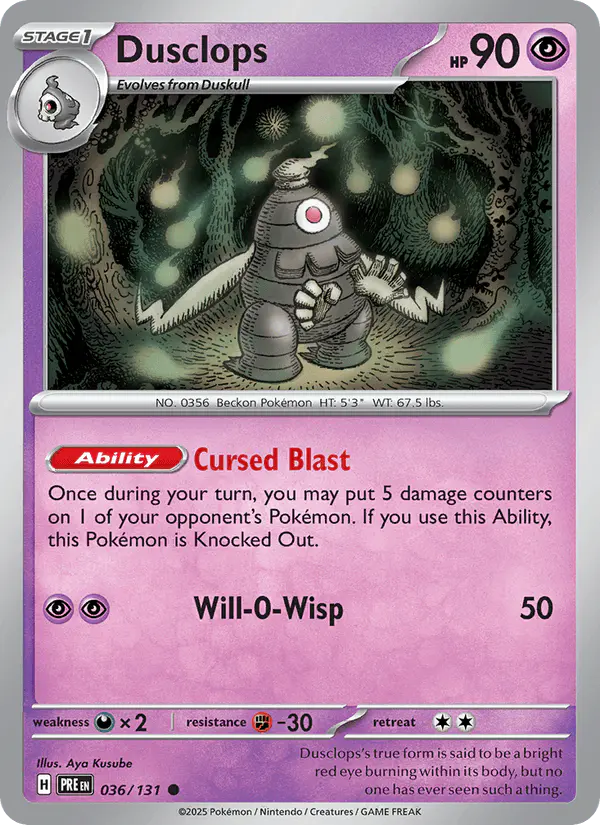 Carta Dusclops 036/131 de Prismatic Evolutions